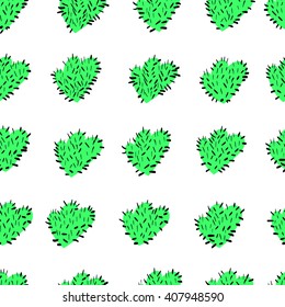 green cactus with thorns on a white background. seamless pattern. botanical vector illustration. background for clothing and textiles