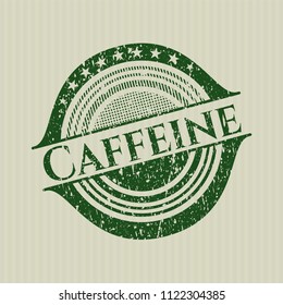 Green Caffeine grunge seal