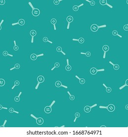 Green Calculation icon isolated seamless pattern on green background.  Vector Illustration