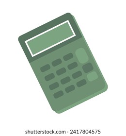 Green Calculator Icon Vector Illustration