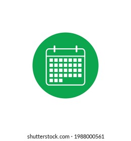 green calendar schedule line icon vector illustration