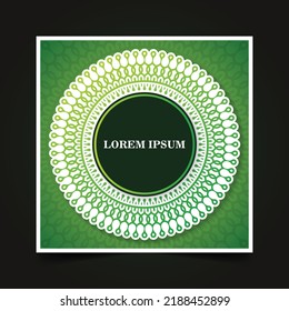 Diseño de la línea de marco de la caligrafía verde