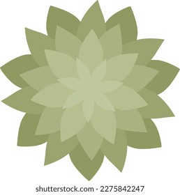 green camelia flower logo on transparent background