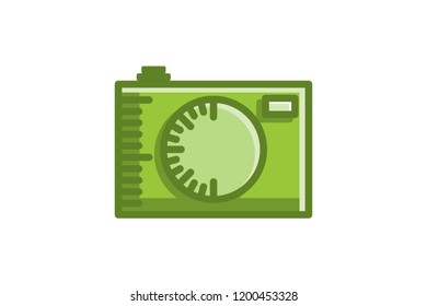 green camera logo Designs Inspiration Isolated on White Background