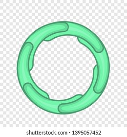 Green camera shutter icon. Cartoon illustration of shutter vector icon for web design