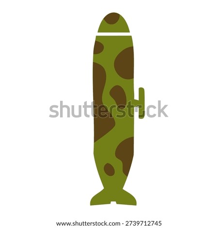 green camo missile weapon used for heavy destruction and army defense operations