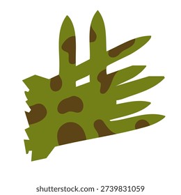 green camo pattern fragments representing territory control and army operational zone maps