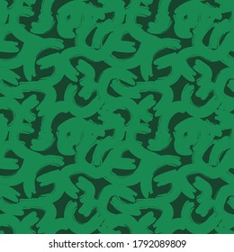 Green Camouflage abstract seamless pattern background suitable for fashion textiles, graphics