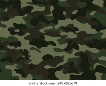 patrón de camuflaje verde del ejército textura de ropa sin fisuras
