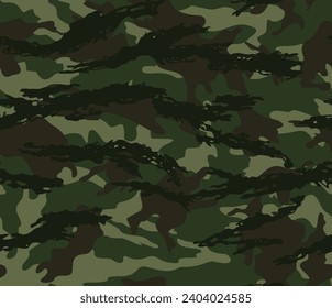 
Green camouflage army seamless pattern, modern vector background, military uniform texture.