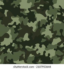 
Fondo de camuflaje verde, ilustración vectorial sin inconvenientes, textura moderna, impresión de caza.