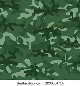 Green camouflage. Hunting, army. Military pattern.