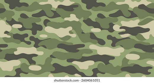 Green camouflage military pattern. Khaki camouflage pattern for clothing design.