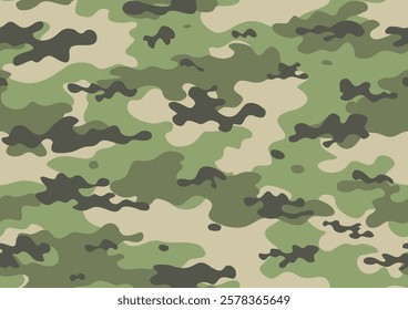 
green camouflage modern seamless pattern, classic print texture
