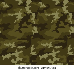 Patrón de camuflaje verde, fondo del ejército, textura urbana, impresión repetida vectorial.