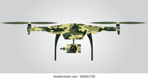 Green camouflage pattern drone