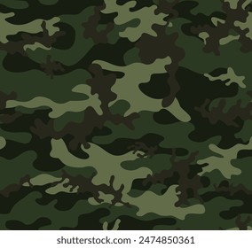 
patrón de camuflaje verde, ilustración moderna, textura repetida, impresión militar