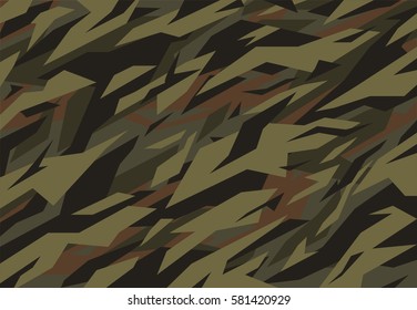 Green camouflage pattern. Vector background