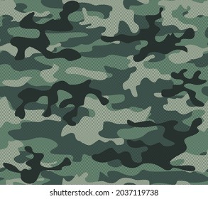 
green camouflage texture, military clothing pattern, digital background.