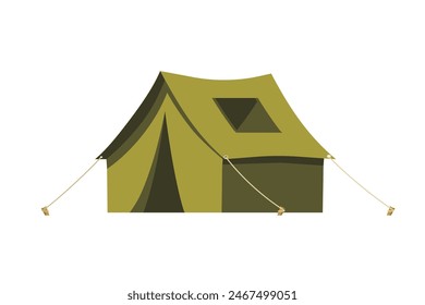 Green Camp tent vector. Green camping Tent