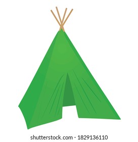 Camping verde. ilustración vectorial