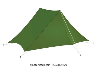 Camping verde. ilustración vectorial