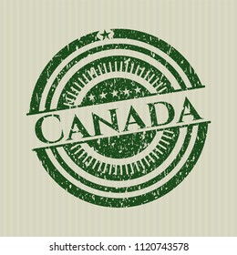 Green Canada distressed rubber grunge texture seal
