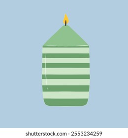 a green candle for christmas event