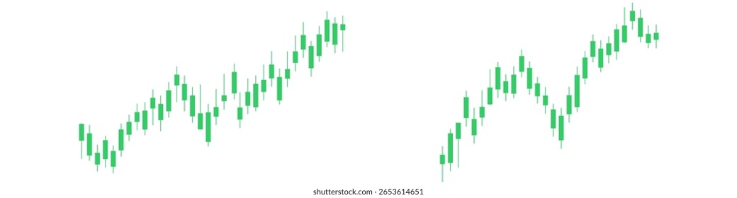 Verde vetor de vara de vela, significando um aumento de preços nos mercados financeiros. Ideal para gráficos de ações, negociação forex, ou análise criptomoeda indicando tendências e ganhos de alta qualidade.