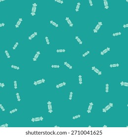 Icono de caramelo verde aislado sin patrón sobre fondo verde.  Vector