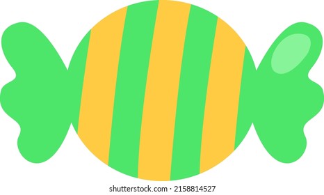 Green candy, illustration, vector on a white background.