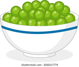 Green Candy Sphere In A Bowl Isolated Illustration