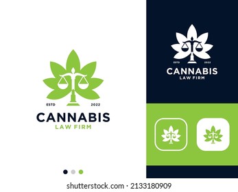 green cannabis law firm logo design