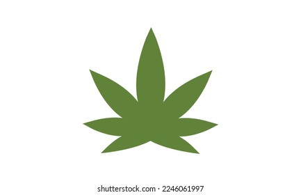 vector del logotipo verde de la hoja de cannabis