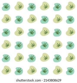 fondo de hojas de cannabis verde. patrón sobre fondo blanco.