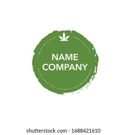 green cannabis logo design vector