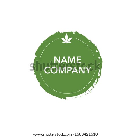 green cannabis logo design vector