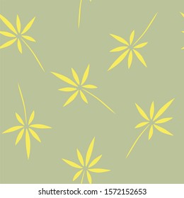 Green Cannabis Marijuana Seamless Pattern