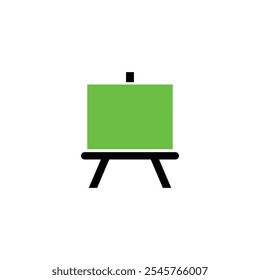 green Canvas art vector icon on white background