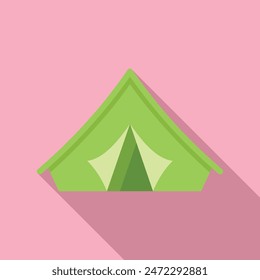 Green canvas tent providing shelter and a place to rest while enjoying nature