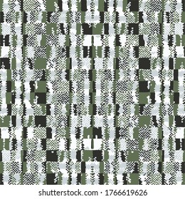 Green Canvas Textured Broken Striped Pattern