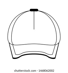 green cap for summer holidays isolated symbol Vector design illustration