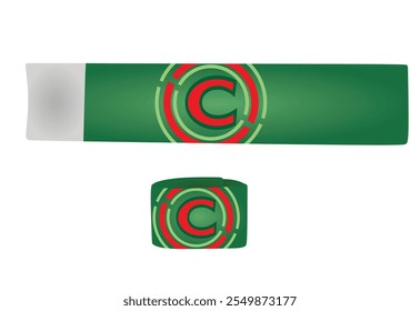 Green captain armband. vector illustration