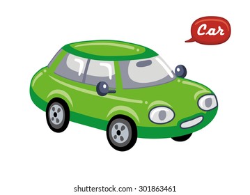 Green car.