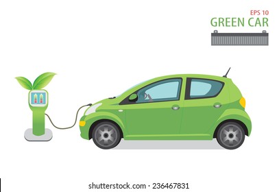 Green Car Or Electronic Car