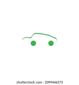 Green car icon logo vector