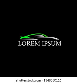 green car logo icon, sign, symbol for car company