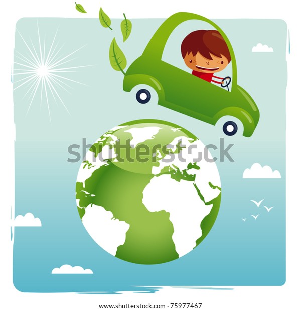 green car - save our\
planet