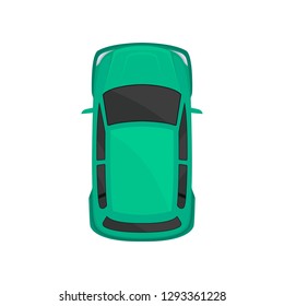 Green Car Top View City Vehicle Stock Vector (Royalty Free) 1293361228 ...