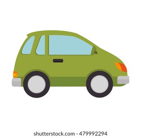 green car vehicle